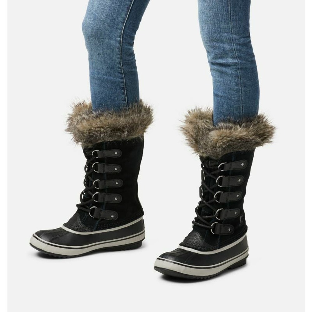 Sorel Joan of Artic Winter Black Waterproof Boots Suede Fur Snow Shoe US 6 EU 37 - Picture 12 of 12